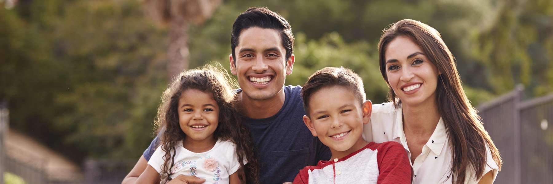 mom, dad, daughter, and son smiling, los gatos ca